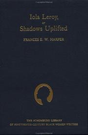 The cover of Iola Leroy; Or, Shadows Uplifted