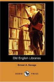 The cover of Old English Libraries