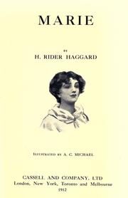 The cover of Marie: An Episode in the Life of the Late Allan Quatermain