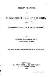 The cover of Cicero's Orations
