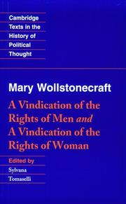 The cover of A Vindication of the Rights of Woman